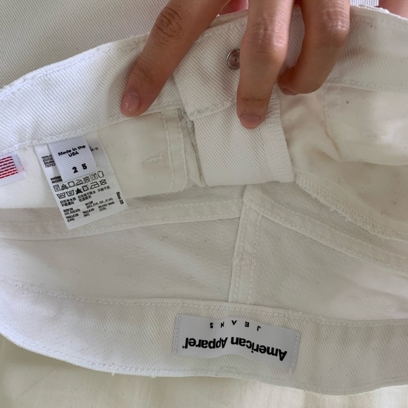 American Apparel White Denim Shorts - Picture 2 of 3